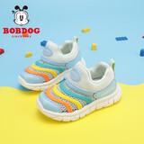 巴布豆童鞋女童毛毛虫款夏季软底透气儿童学步鞋103322017浅月/荧火绿30