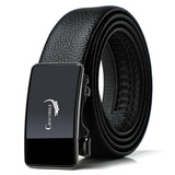 鳄鱼恤头层牛皮内穿式皮带男士商务时尚自动扣腰带男生礼物4199