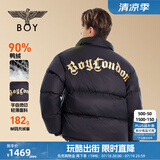 BOY LONDON[哥特世家]冬情侣款烫金无性别羽绒服N28907 黑色 S