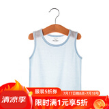 kordear 新生儿衣服婴儿宝宝薄款夏装无袖上衣男宝宝夏天衣服竹纤维小背心女夏 浅蓝 73 cm（偏小拍大一码)