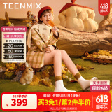 天美意靴子女显瘦商场同款短靴时装靴女靴加绒秋冬BH171DD3 米色 37
