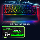 雷蛇（Razer）黑寡妇蜘蛛V4系列游戏机械键盘 RGB灯效带多功能自定义按键旋钮线性段落可选 黑寡妇蜘蛛V4专业版-段落绿轴