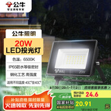 公牛（BULL）LED投光灯户外庭院工厂园林灯露营灯 IP65防水等级20W-6500K白光