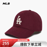 MLB帽子男女软顶棒球帽虞书欣明星同款运动鸭舌帽3ACP6601N-07RDS-F