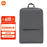 小米（MI）经典商务双肩包简约笔记本电脑背包男女学生书包深灰色