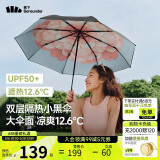 蕉下（beneunder）防紫外线三折双层黑胶晴雨伞防晒伞BM664花椿