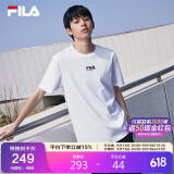 FILA  斐乐官方男士短袖T恤2025运动时尚纯棉圆领针织衫