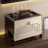 范爷家中古风路由器支架WiFi机顶盒无线网插线板光猫放置架收纳盒置物架