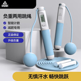 匹克（PEAK） 跳绳专业计数无绳成人钢丝轴承运动体育训练用中考儿童健身器材 【有绳+无绳小球+负重】计数浅蓝