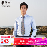 雅戈尔（YOUNGOR）长袖衬衫男DP免烫衬衫纯棉面料抗皱易打理新品 GLDP10171IJA浅蓝色 39