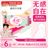 高洁丝【自有工厂】少女肌190mm18片日用超薄绵柔迷你护翼型护垫卫生巾
