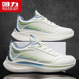 回力(Warrior)鞋子男士运动跑步鞋休闲男鞋 G497C白/绿（皮面款） 41