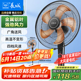 长城（CHANGCHENG）电风扇落地扇金属铝叶风扇18吋大功率大风量摇头电扇底噪可拆洗立式风扇交流定频风扇FS-45(407)II