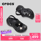 卡骆驰crocs经典云朵老爹鞋洞洞鞋时尚百搭女鞋拖鞋一脚蹬|206750 黑色-001(含智必星) 40 (260mm)