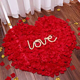 缘辉求婚布置2000片仿真玫瑰花瓣浪漫表白生日装饰婚床撒花红色花瓣