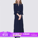 MeetMetro玛依尔法式仙女连衣裙女2025春新款高端气质纯欲风裙子礼服长裙 藏蓝【现货】 S