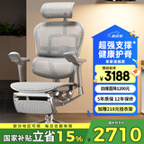 Ergonor保友金豪e 2代高端人体工学椅 电脑椅子 办公椅家用电竞椅老板椅 银白美国网+躺舒宝 整椅发货 送货上门