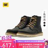 CAT卡特新品男士经典高帮牛皮复古单鞋工装鞋父亲节礼物 黑色 41