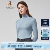 Hush Puppies暇步士女装秋中高领长袖打底衫T恤 136灰蓝 M
