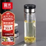 富光尚宇系列单层闷茶玻璃杯 男女士水杯高硼硅玻璃杯子泡茶杯500ml