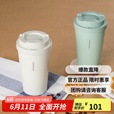 乐扣乐扣（LOCK&LOCK）遇见元气保温保冷咖啡杯弹跳盖男女水杯子LHC3271MIT薄荷绿400ML