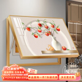 瑞尚（RUISHANG） 遮挡电表箱装饰画配电箱可推拉壁画客厅挂画有框电源箱开关盒 平安喜乐 50*40可覆盖（横40竖30）晶瓷面