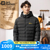 Jack Wolfskin狼爪羽绒服男秋冬运动户外防风基础款保暖700蓬休闲羽绒外套 231-6000/黑色 建议拍大一码 M (175) 96A/充绒量：119G