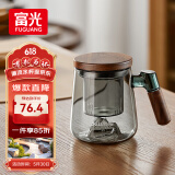 富光泡茶杯茶水分离高硼硅玻璃杯办公室喝茶水杯子花茶杯公道杯子