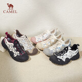 骆驼（CAMEL）经典丑萌鞋女时尚撞色户外休闲鞋 L24S469647A 米/黑/酒红 37