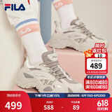FILA斐乐SOFIA鱼刺鞋女鞋跑步鞋复古老爹鞋女增高鞋休闲鞋 南极灰/合金灰-AG 35.5