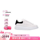 亚历山大麦昆（Alexander McQueen）AMQ 女士系带小白鞋休闲运动鞋  白色/黑色 37 