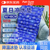 盼舒宁水垫冰垫水垫防褥疮水床垫冰床垫水袋冰袋护理气垫注水降温凉垫 90*48cm【送冰晶 * 双人可坐】 加厚防爆 | 注水款 | 深蓝色雪花图案