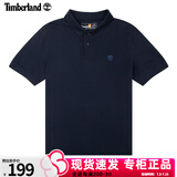 Timberland添柏岚POLO衫男夏季户外旅行运动休闲短袖宽松商务透气翻领T恤 A24H2Z02/深蓝色 M 175建议120-140斤
