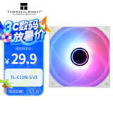 Thermalright(利民) TL-C12W-S V3 白色argb12cm机箱风扇 无限镜灯光风扇 幻彩风扇ARGB 4PIN PWM调速风扇