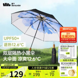 蕉下（beneunder）防紫外线遮阳伞三折双层黑胶晴雨伞防晒伞BM664蓝铃