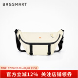 BAGSMART斜挎包潮牌男生胸包运动腰包骑行男士包包女饺子包挎包背包单肩包 奶油黄