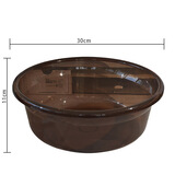 洗脸盆轻奢家用塑料脸盆子大号透明加厚耐用学生宿舍用洗衣 茶色大号【1个】加厚摔不烂