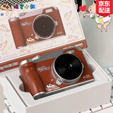 蜡笔小新ccd照相机学生党数码相机拍照旅游专用便携小相机摄像可传手机卡片机儿童 生日礼物女生送男女朋友 棕色32G【双摄9600W+自动对焦+补光灯】
