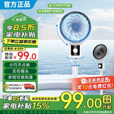 Muide电风扇家用落地扇风扇静音立式循环扇制冷智能遥控语音节能 经典风扇丨机械旋钮【左右摇头】 白色风罩