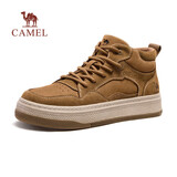 骆驼（CAMEL）透气厚底增高耐磨抓地复古休闲高帮工装鞋男 G15W046049 土黄 41