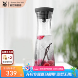 WMF 德国进口特质玻璃冷水瓶水杯套装组合四件套凉水杯凉杯玫瑰金 水扎壶黑1.0L