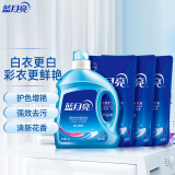 蓝月亮洗衣液12斤套装：亮白增艳薰衣草3kg瓶+1kg袋*3