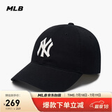 MLB帽子男女软顶棒球帽虞书欣明星同款运动鸭舌帽3ACP6601N-50BKS-F