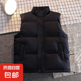 羽绒服马甲女秋冬新款休闲百搭简约外穿保暖背心马甲 W03-黑色 2XL