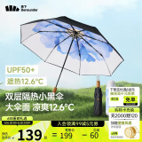 蕉下（beneunder）防紫外线三折双层黑胶晴雨伞防晒伞BM664蓝铃