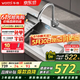 华帝（VATTI）厨房水槽洗菜盆一体盆 大单槽水池盆不锈钢水槽洗菜盘-以旧换新