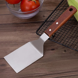 渊协料理铲铁板烧不锈钢牛排铲刀披萨生煎铲手抓饼工具三角铲煎饼铲子 料理短煎铲