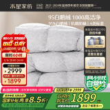 水星家纺羽绒被子95%白鹅绒被子冬季冬被芯加厚双人羽绒被220x240cm