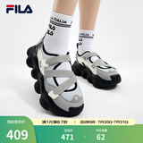 斐乐（FILA）官方女鞋运动凉鞋新款厚底增高休闲草莓凉鞋 燧石灰/冰灰-EI 38.5