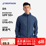 迪卡侬 迪卡侬运动外套男秋户外跑步训练防风衣蓝色XL-4826160